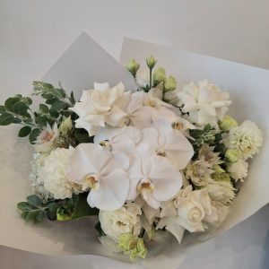 White and Green Posy